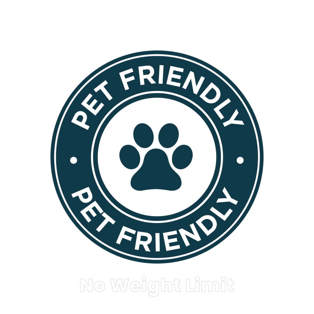 Pet Friendly community logo indicating No Weight Limit for pets at Norwood Apartments, Huntsville.